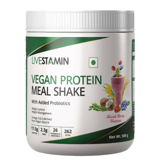 Livestamin Vegan Protein Meal Shake - Mixed Berry Flavour