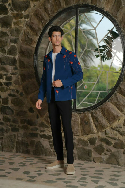 Torque Teal Blue Shacket by Hilo Design