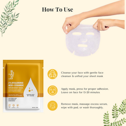 Bake 2% Hyaluronic Acid + Ceramide Serum Sheet Mask