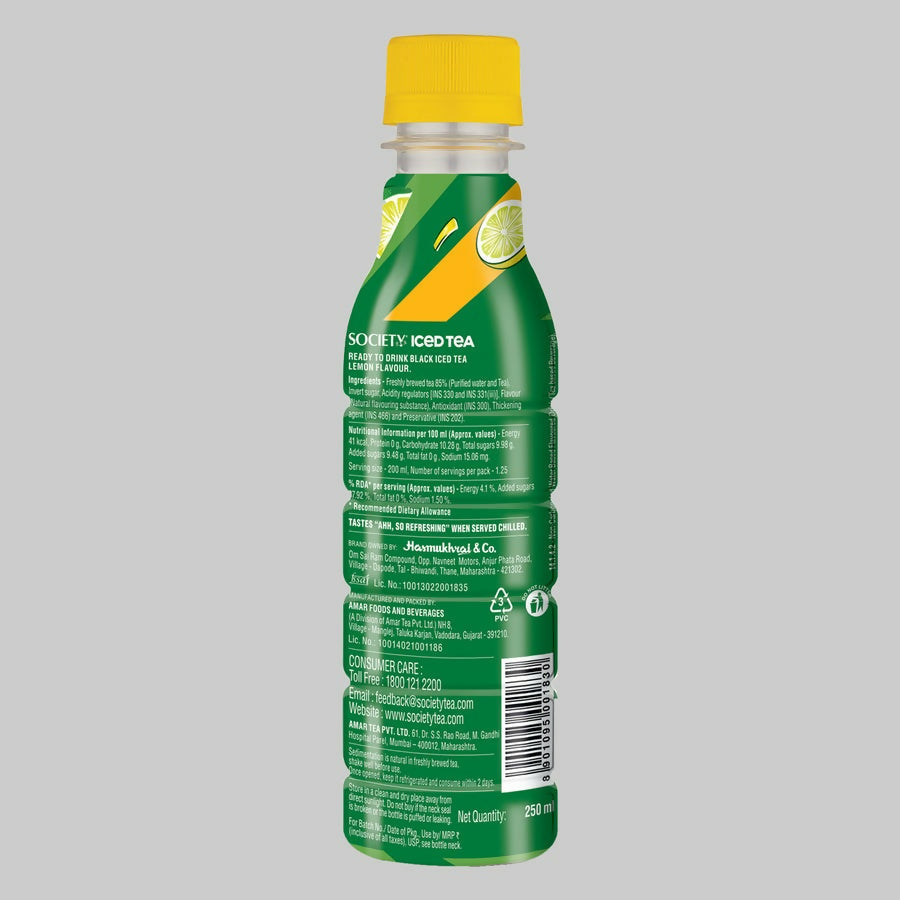 Society Iced Tea Bottle-Lemon