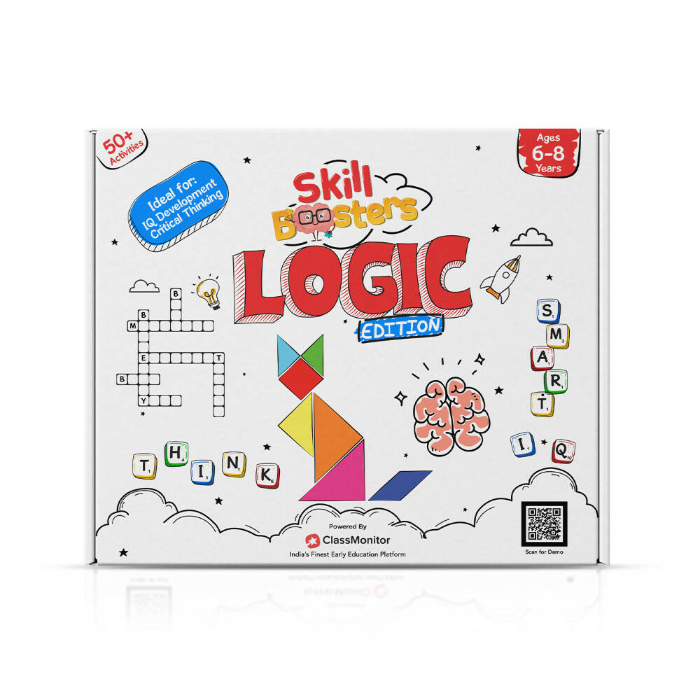 ClassMonitor Brain Development Puzzle Solving Home Learning Educational Kit with Free App with 25 Riddles for kids of Age group 6 - 8 Years