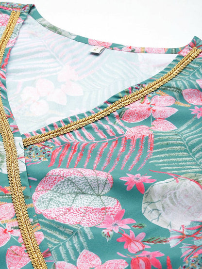 Ahalyaa Women's Traditional Wear Co-ods - Green