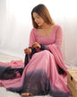 Evanik Onion Pink Pure Soft Georgette Colorful Padding Anarkali Suit