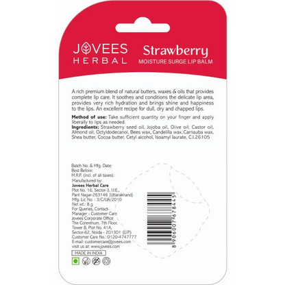 Jovees Strawberry Moisture Surge Lip Balm