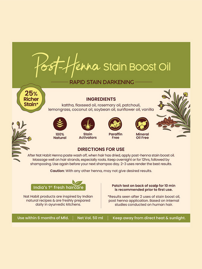 Nat Habit Post Henna Stain Boost Oil