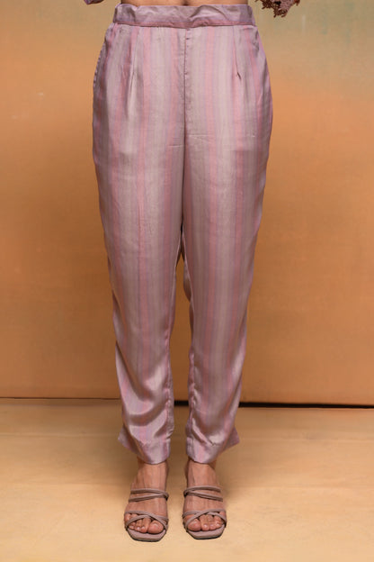 Juniper Pink Floral Embellished A-Line Kurta Pant And Dupatta Set With Beads & Sequence Work