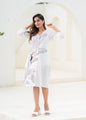 Juniper White Embroidered Animal Print Cotton Kurta – Thread Work