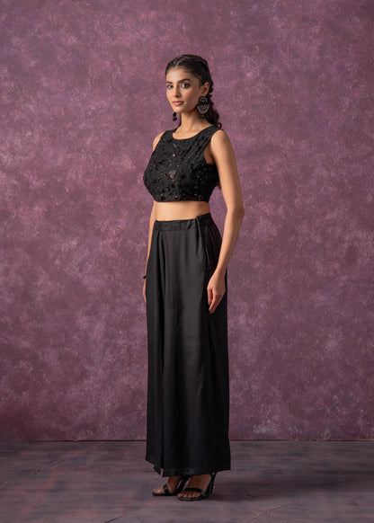 Juniper Black Midnight Muse Embellished Crop Top