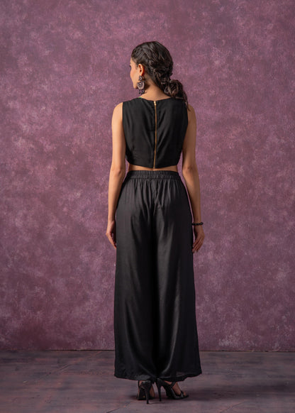 Juniper Black Midnight Muse Embellished Crop Top