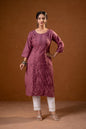Juniper Dusty Pink Embroidered Kurta
