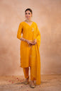 Juniper Mustard Serenity Embroidered Suit Set