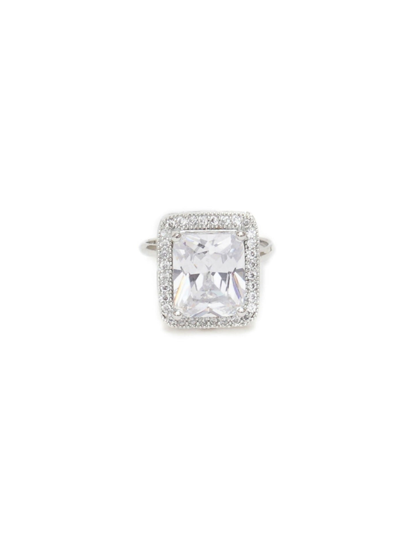 white stone ring (silver) - Ruby Raang