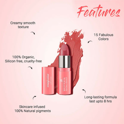 Biotique Magicolor Lipstick - Stoned Rose
