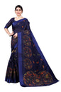 Vamika Linen Satin Border Navy Bollywood Style Saree