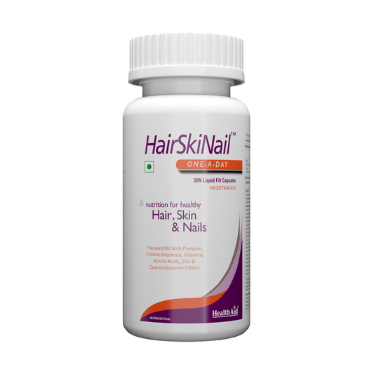 HealthAid HairSkiNail (Multivitamins for Hair, Skin and Nail) Liquid fill Capsules