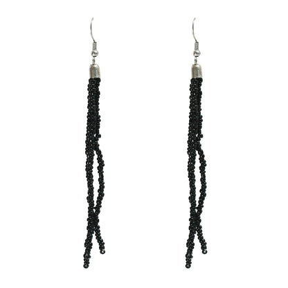 Mominos Fashion Johar Kamal Handicraft Finish Beads Work Long Necklace For Women (Black /Golden)