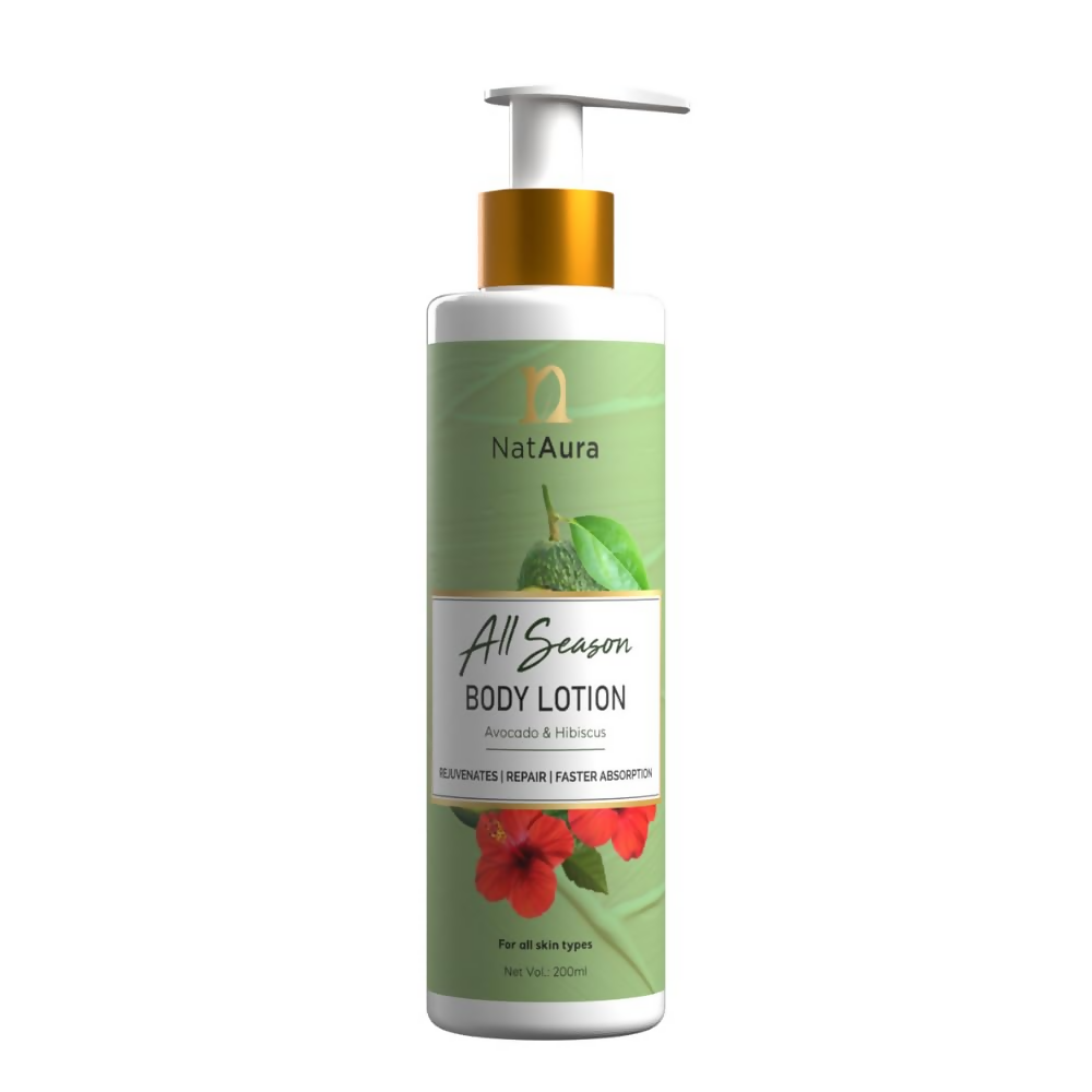 NatAura All Season Body Lotion With Avocado & Hibiscus