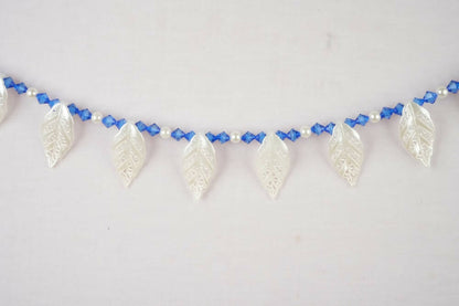Kundan HandiKrafts White Leaf Beats Thoranna