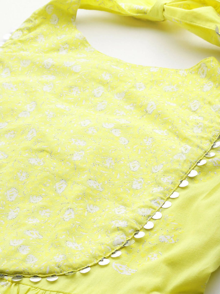 Ahalyaa Women's Traditional wear Dress - Yellow