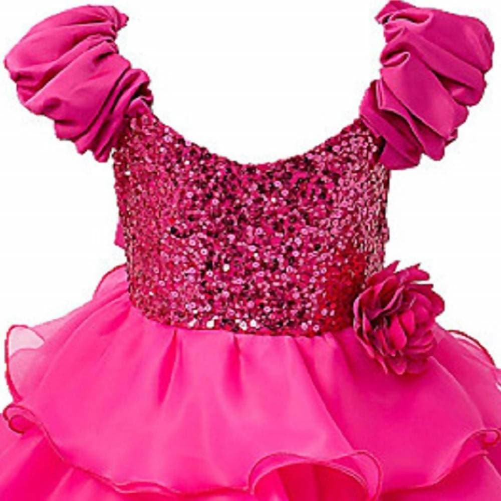 Asmaani Baby Girl's Pink Color Satin Knee Length Frock (AS-dress-22084 )