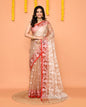 Piyari Fashion Women's Tan Resham Silk Jamdani Saree