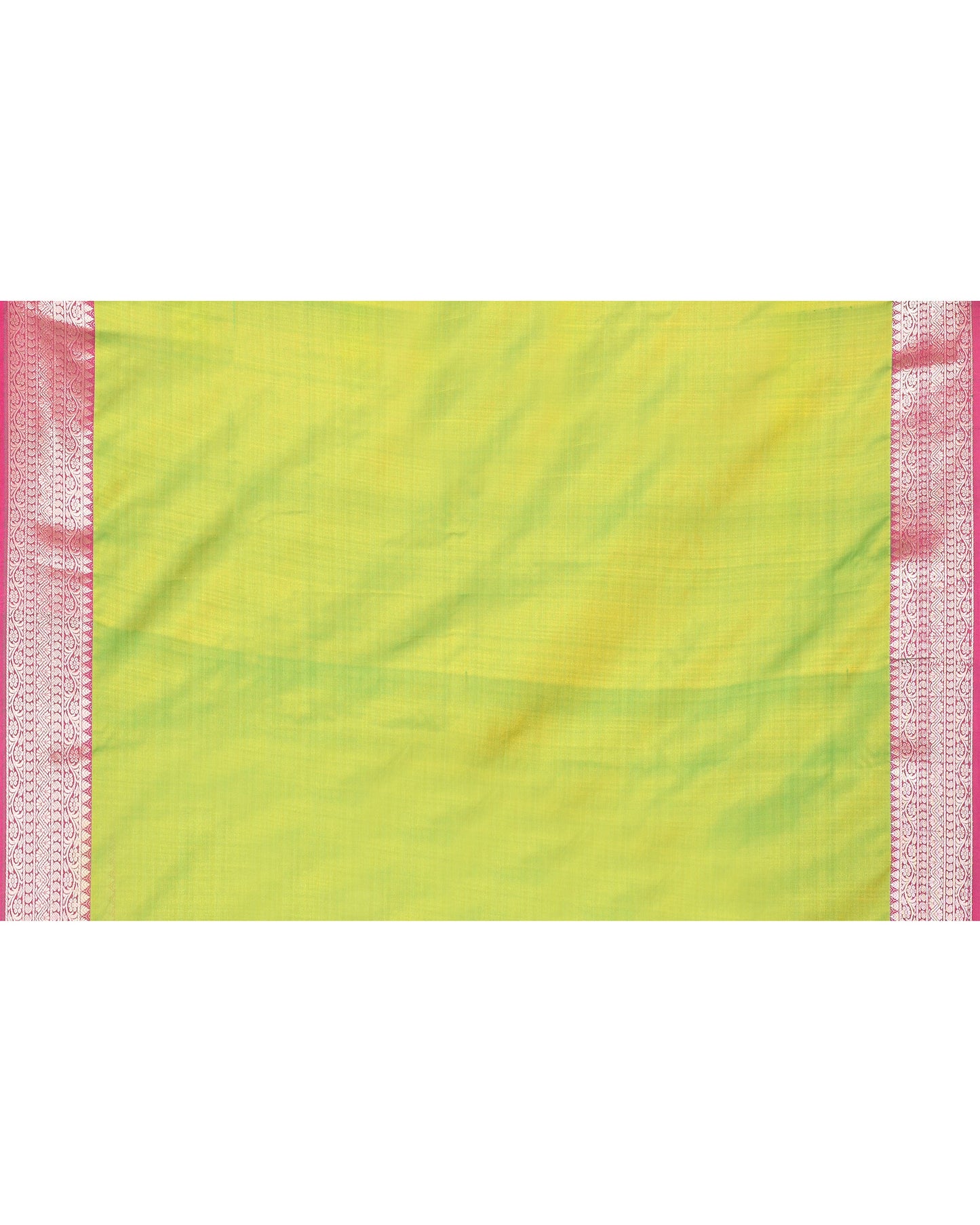 Piyari Fashion Women's Handloom Pink Orange Dual Tone Bangalore Silk Saree With Zari Border