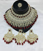 Jewel City Royal Pearl and Crystal Choker Set - Gold-Plated Wedding Jewelry with Earrings and Ring