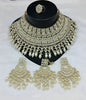 Jewel City Royal Pearl and Crystal Choker Set - Gold-Plated Wedding Jewelry with Earrings and Ring