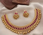 Jewel City Traditional Gold-Plated Kundan Choker Necklace with Red Stones & Beads – Ethnic Indian Jewelry for Weddings & Festivals