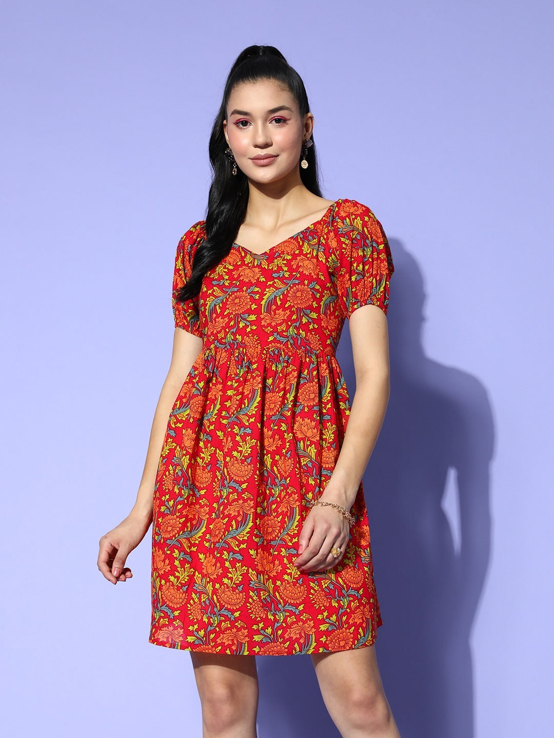 Yufta Printed A-Line Dress