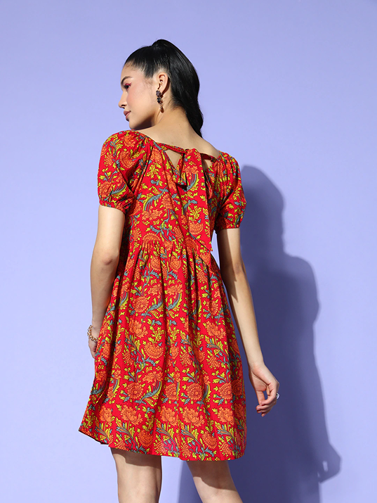 Yufta Printed A-Line Dress