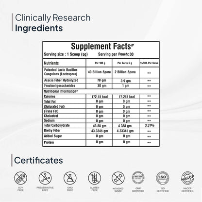 Miduty by Palak Notes Probiotics & Prebiotic Fiber powder