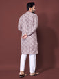 Neera Trendz Light Purple Soft Silk Embroidered Men's Kurta Pyjama