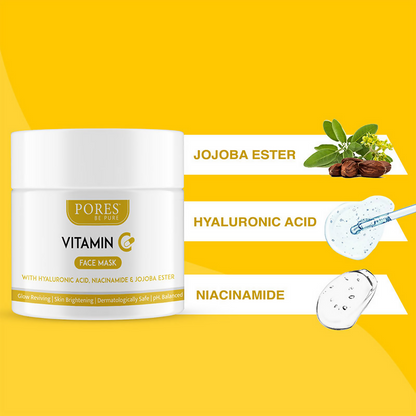 Pores Be Pure Vitamin C Clay Face Mask With Hyaluronic Acid