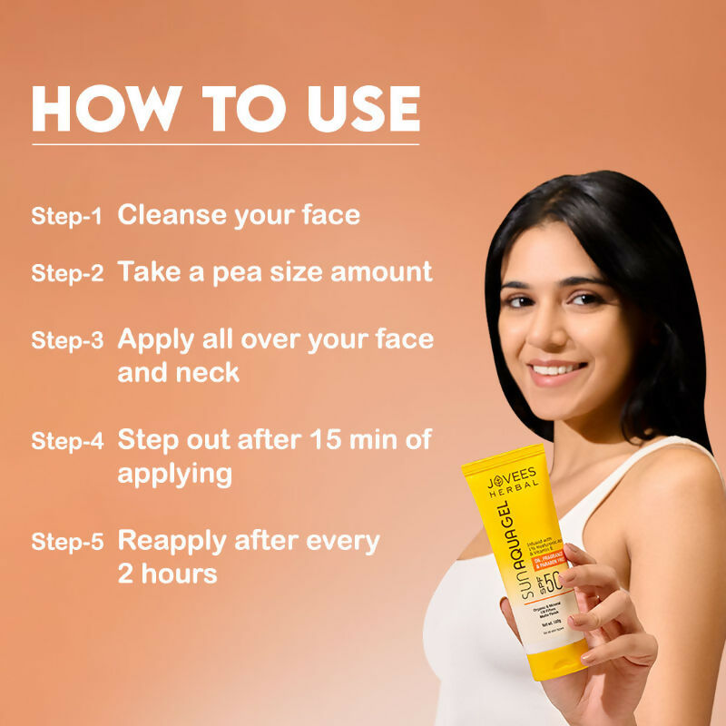 Jovees Herbal Sun Aqua Gel SPF 50 PA+++ Lightweight Texture