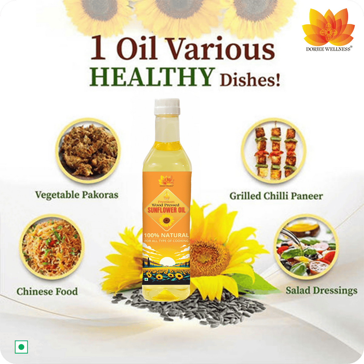 Dorjee Wellness Wood Pressed Sunflower Oil