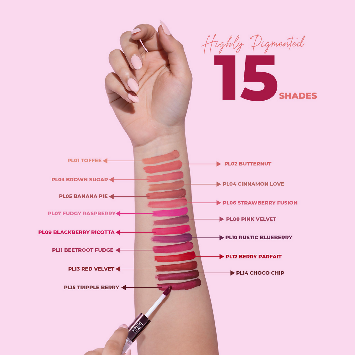 Lotus Make Up Proedit Prep And Swipe Lip Color - PL06-Stwaberry Fusion