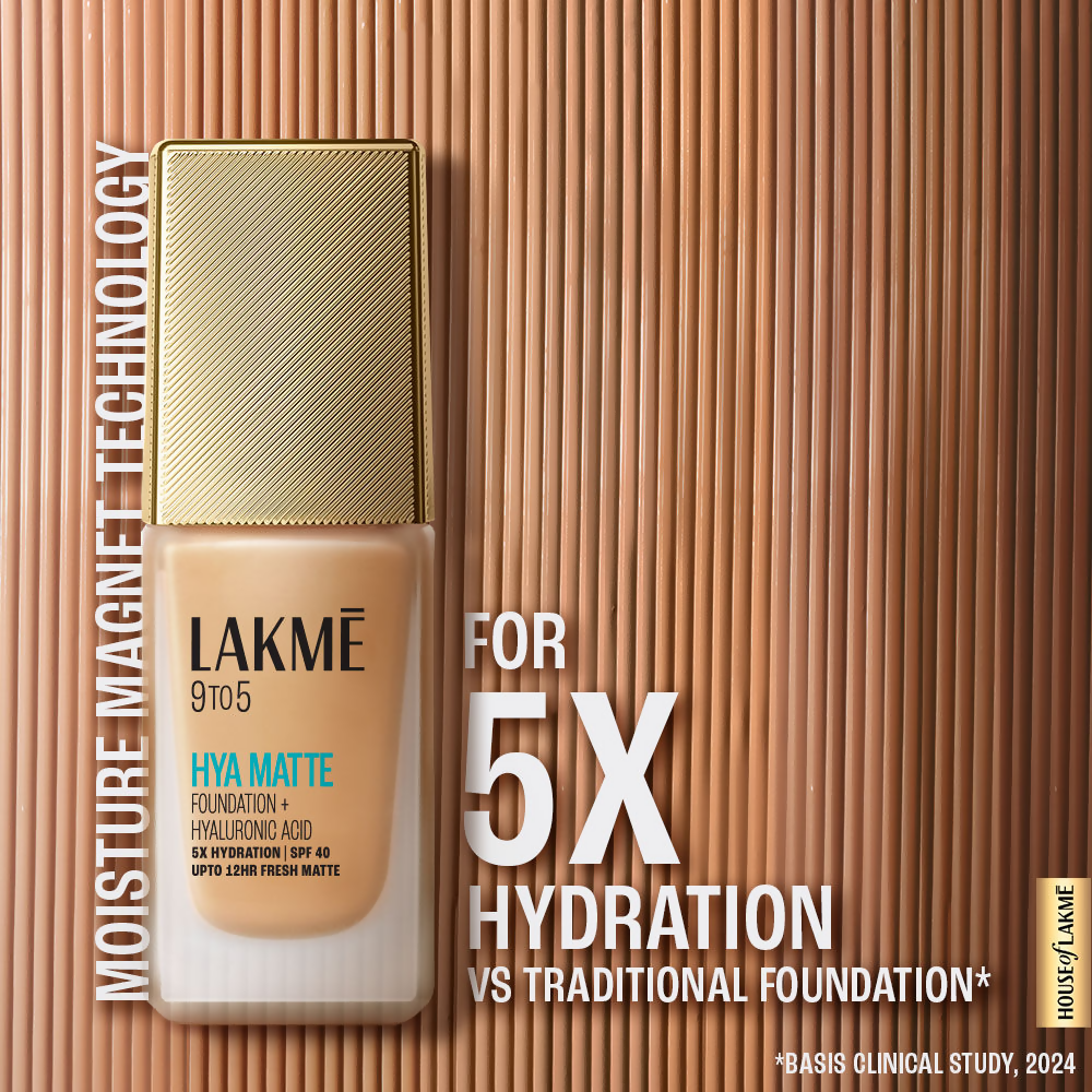 Lakme 9to5 Hya Matte Foundation + Hyaluronic Acid - Cool Cocoa