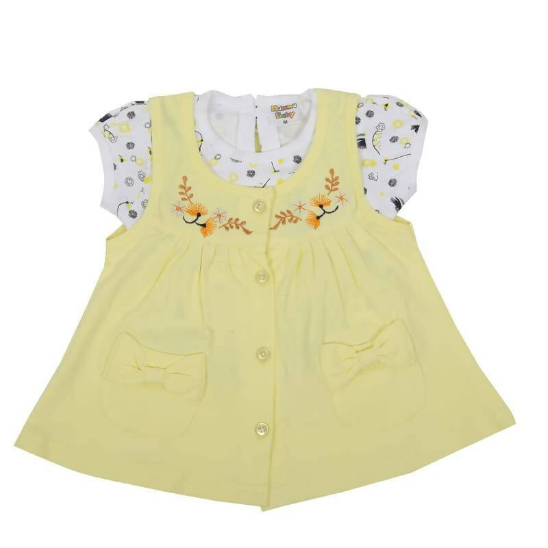 NammaBaby Baby Girl's A-Line Mini Frock Dress - Yellow 114