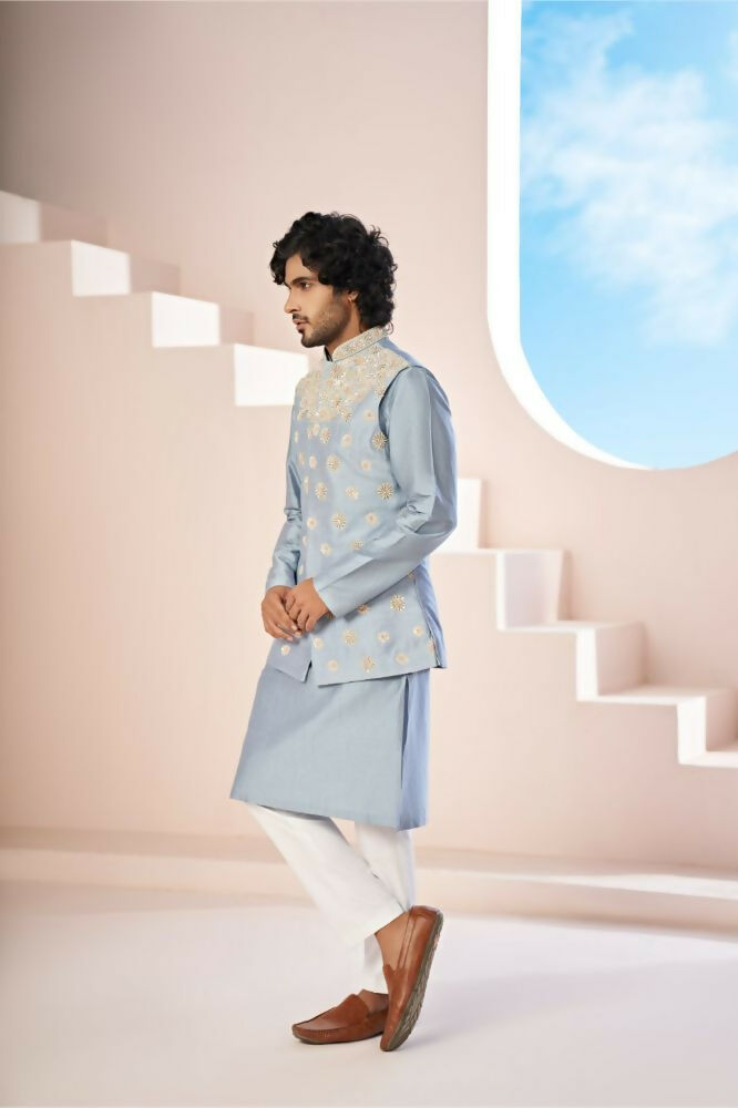 Open Nehru Jacket by Hilo Design