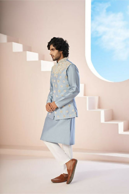 Open Nehru Jacket by Hilo Design