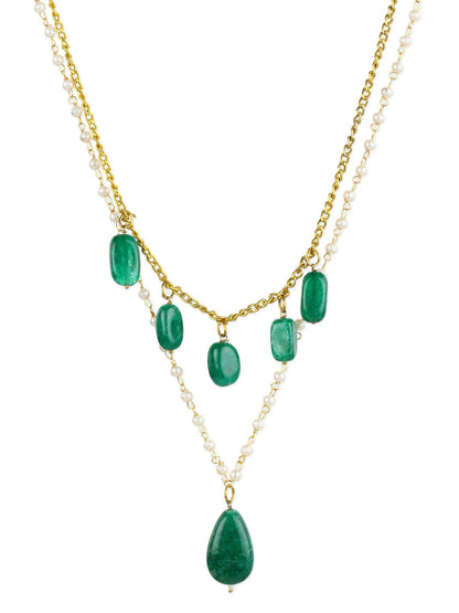 Women's Gold-Polished Necklace - Ruby Raang