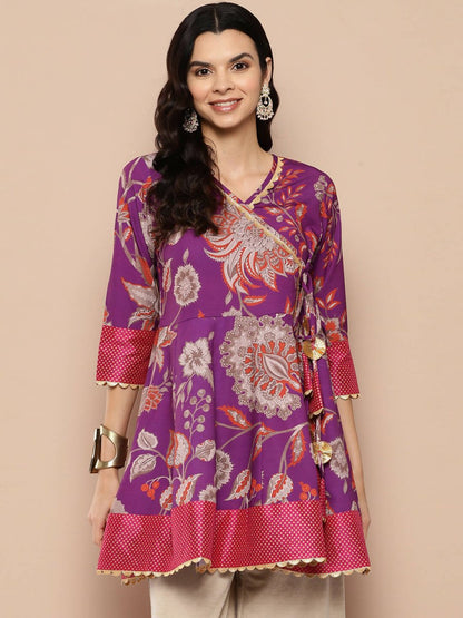 Ahalyaa Women's Traditional wear Tunic - Purple