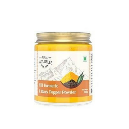 Farm Naturelle Mountain Turmeric Powder High Curcumin with Black Pepper