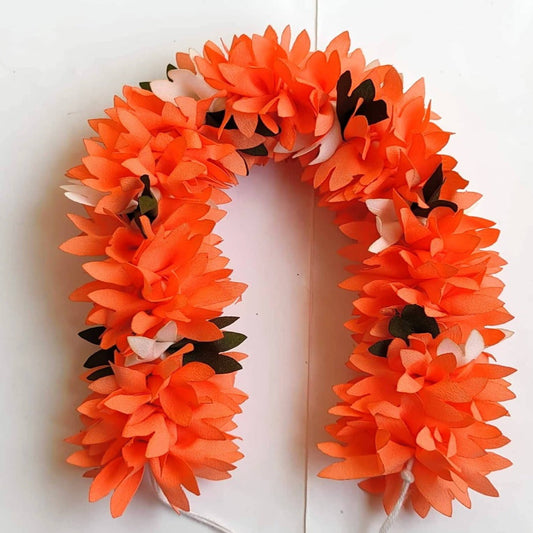 Orange Fabric Reusable Gajra