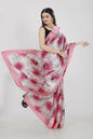 Aayaa Designer Printed Satin Saree - Multi Color