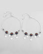 VOJ Set of 2 Silver Plated Peacock Printed HandCrafted Anklet