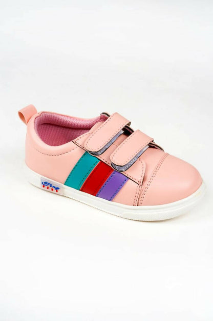Tiny Bugs For Boys & Girls Double Velcro Sneakers - Pink