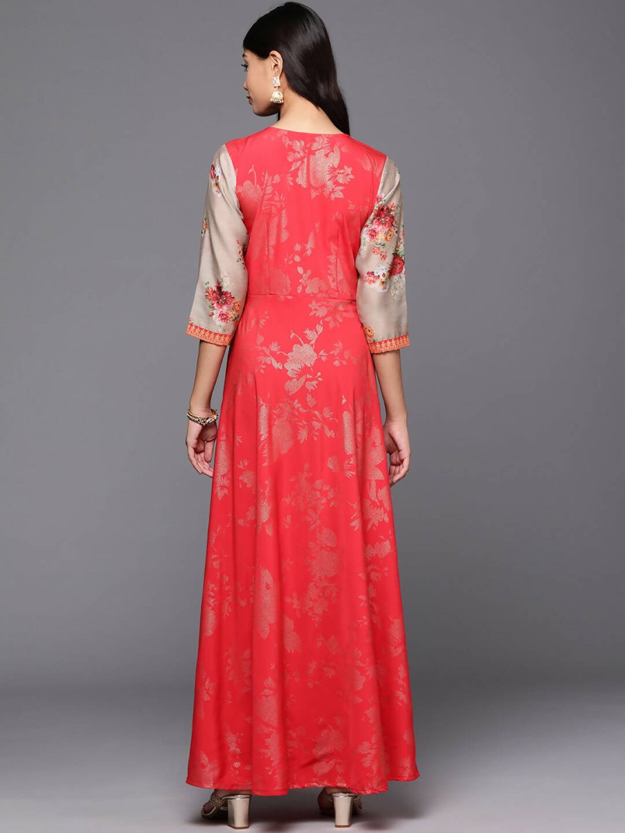 Ahalyaa Women's Traditional wear Ethnic Dress - Red