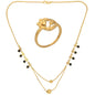 AanyaCentric Gold-Polished Mangalsutra & Ring Set